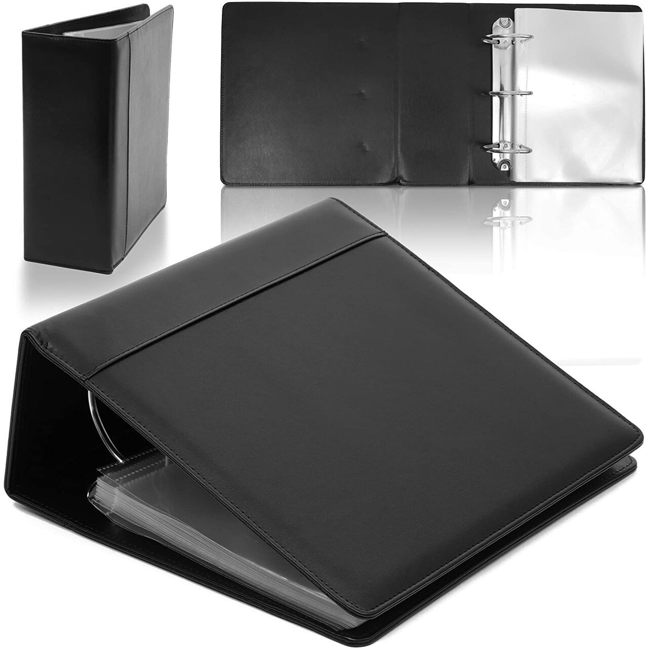 4-Inch Theater Binder with 30 Sleeves, 3-Ring Organizer with Clear